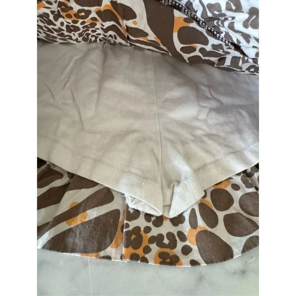 Carters 3t A line ruffle Cheetah skirt summer mini pull on bottoms skort 100% co